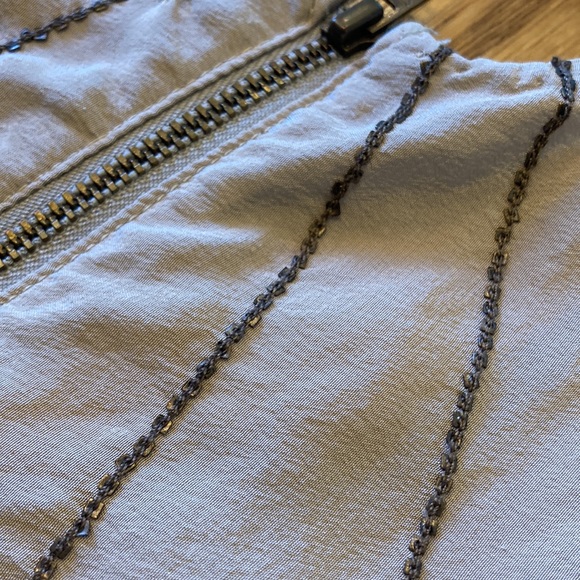 Anthropology, 100% Silk, Light Tan/Cream/Pink/&Bronze, Shift Dress, Sz. L - Picture 7 of 11